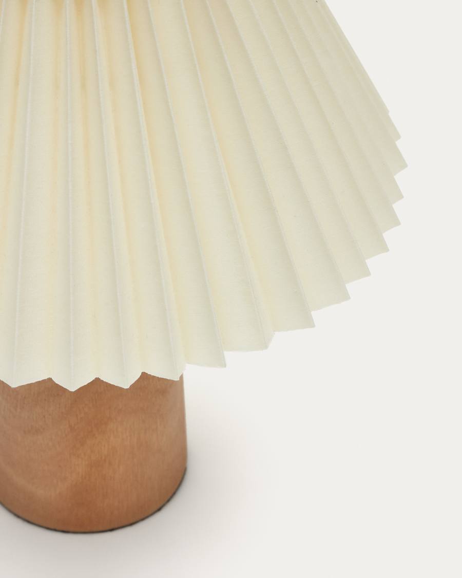 Benicarlo table lamp in wood with a natural, beige finish