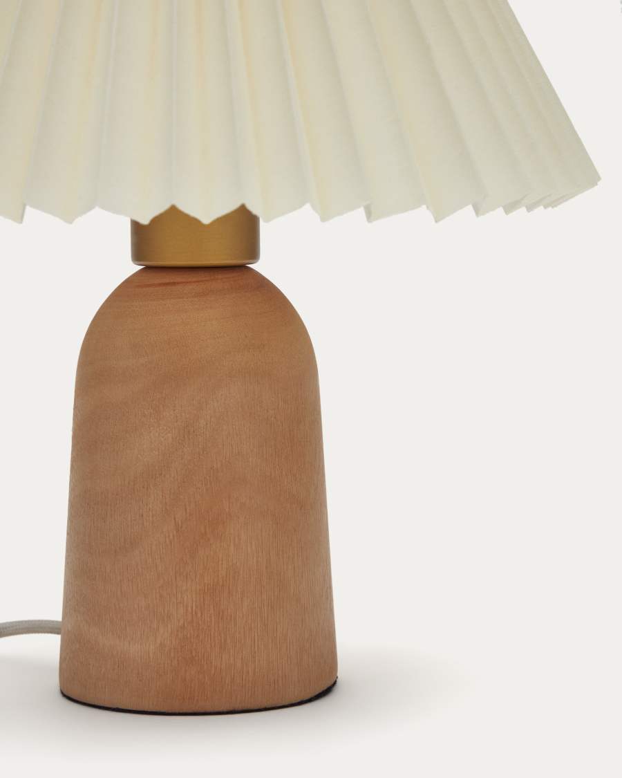 Benicarlo table lamp in wood with a natural, beige finish