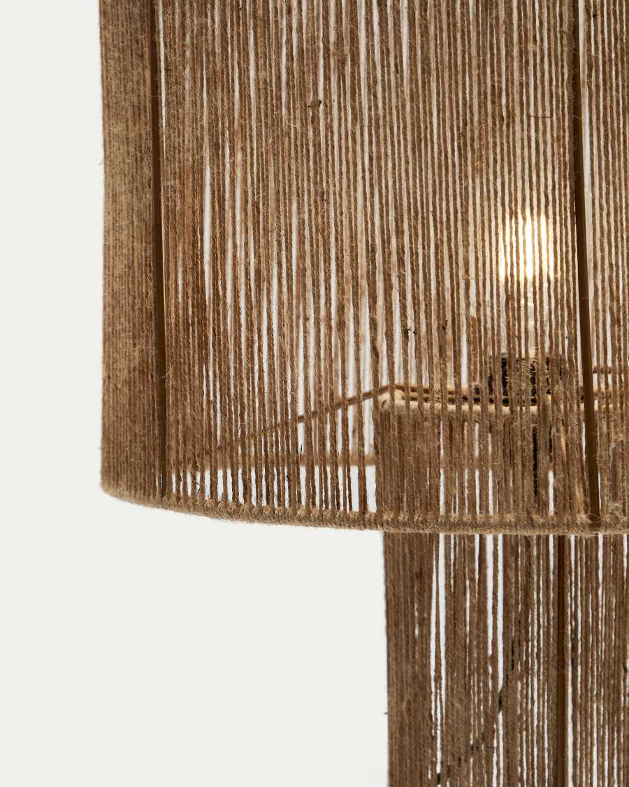 Pontos Tischlampe aus Jute mit natürlichem Finish