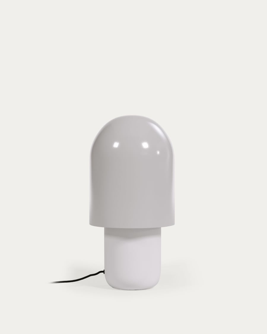 Brittany table lamp in metal with white and grey painted finish