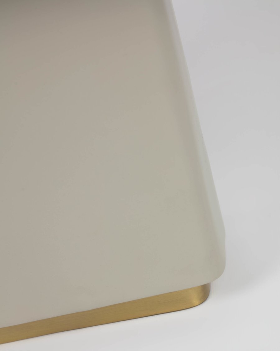 Lampe Clelia en métal peint beige et gris foncé