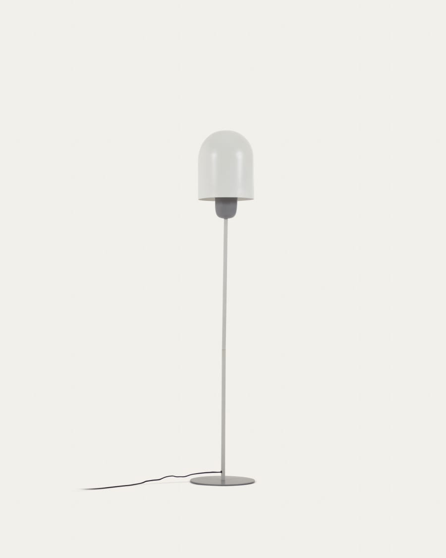 Brittany floor lamp in metal with white and grey painted finish