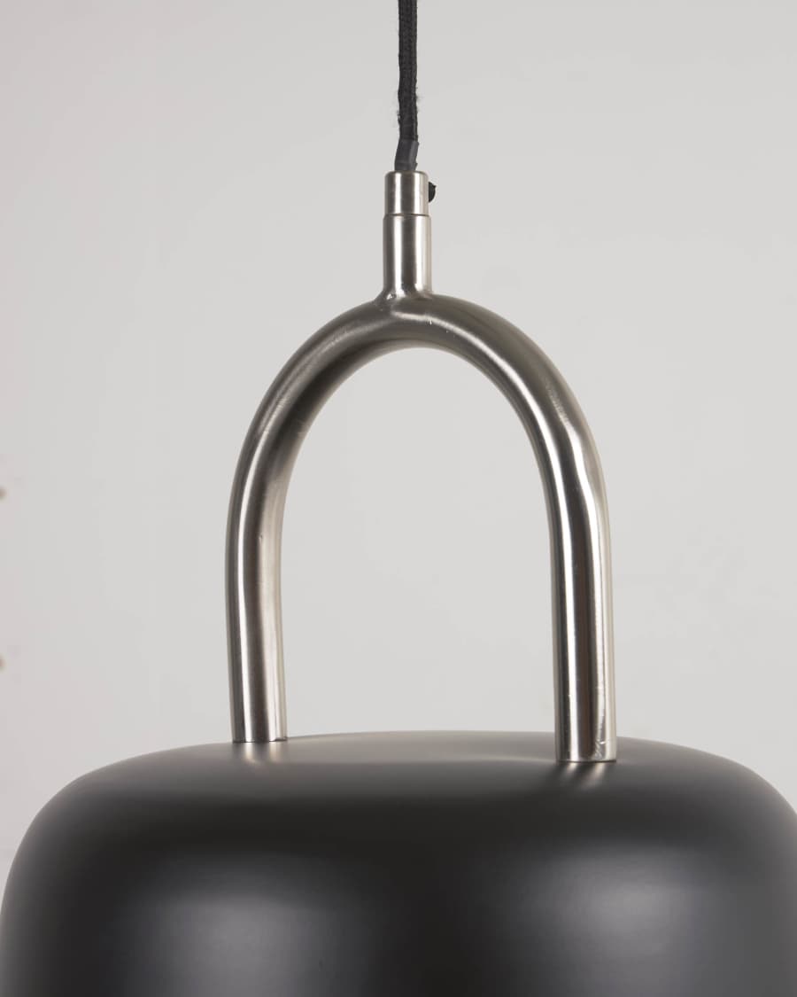 Φωτιστικό οροφής Daian, βαμμένο μαύρο μέταλλο