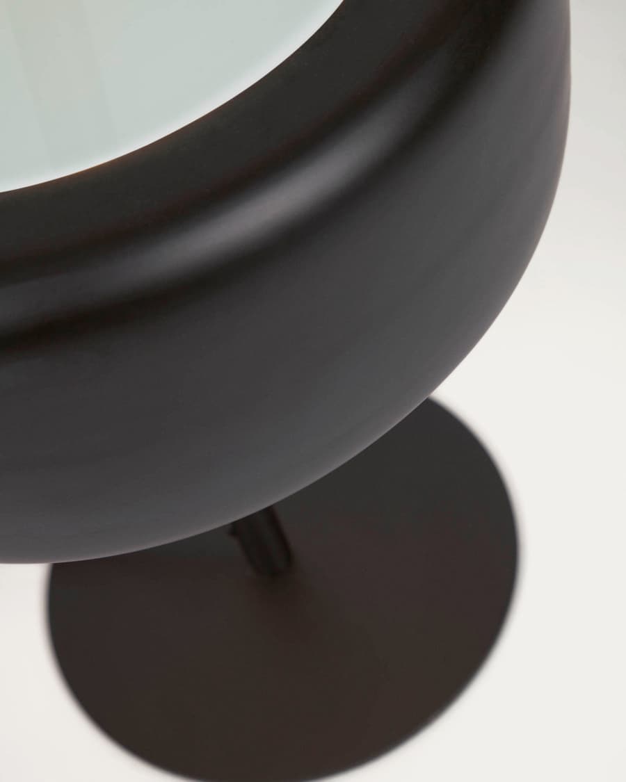 Francisca table lamp in metal with glass and black finish