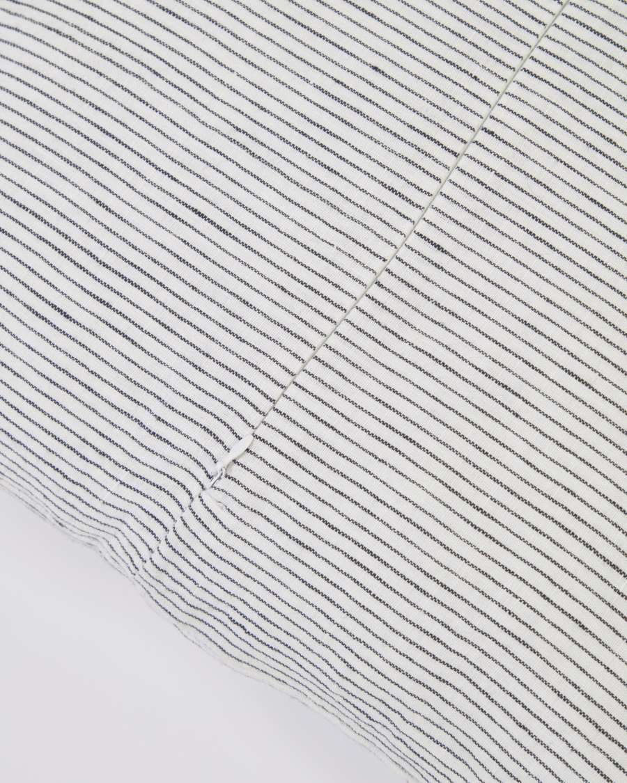 Marena 100% linen cushion cover with black stripes 45 x 45 cm