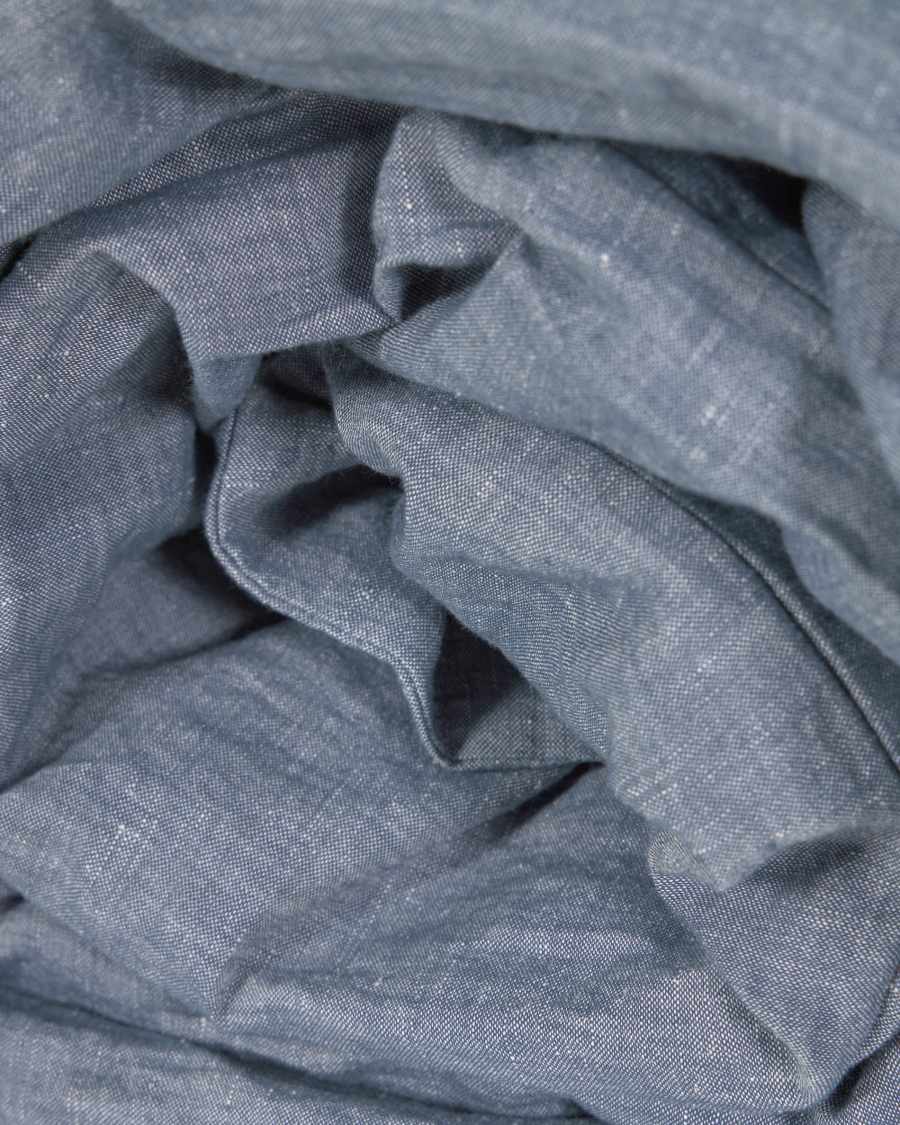 Eglant duvet cover, sheet & pillowcase set in blue GOTS cotton and linen 135 x 190 cm