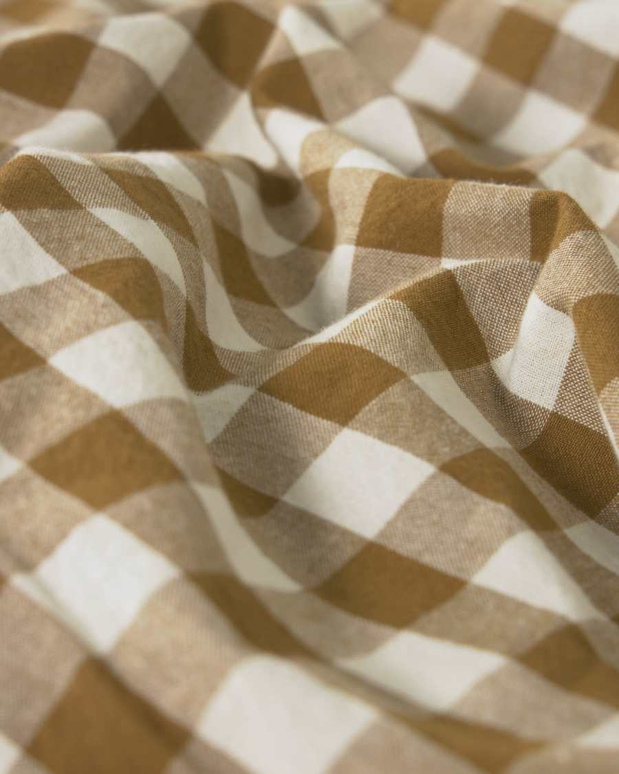 Σετ κλινοσκεπασμάτων Indalina, 100% βαμβάκι GOTS καρό, 90 x 190 εκ