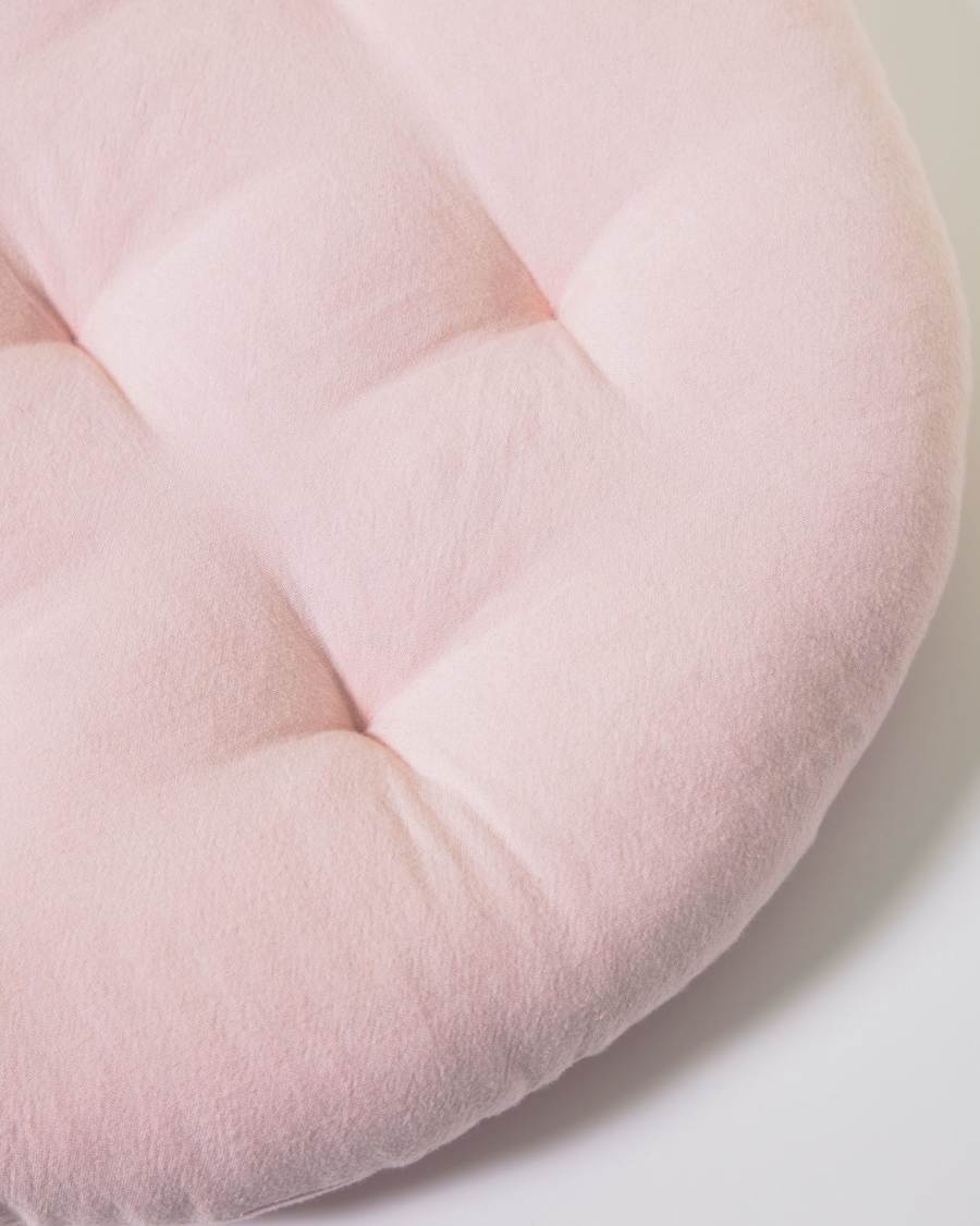 Μαξιλάρι δαπέδου Etelvina, μπλε, 100% οργανικό πιστοποιημένο βαμβάκι GOTS, Ø 35 εκ