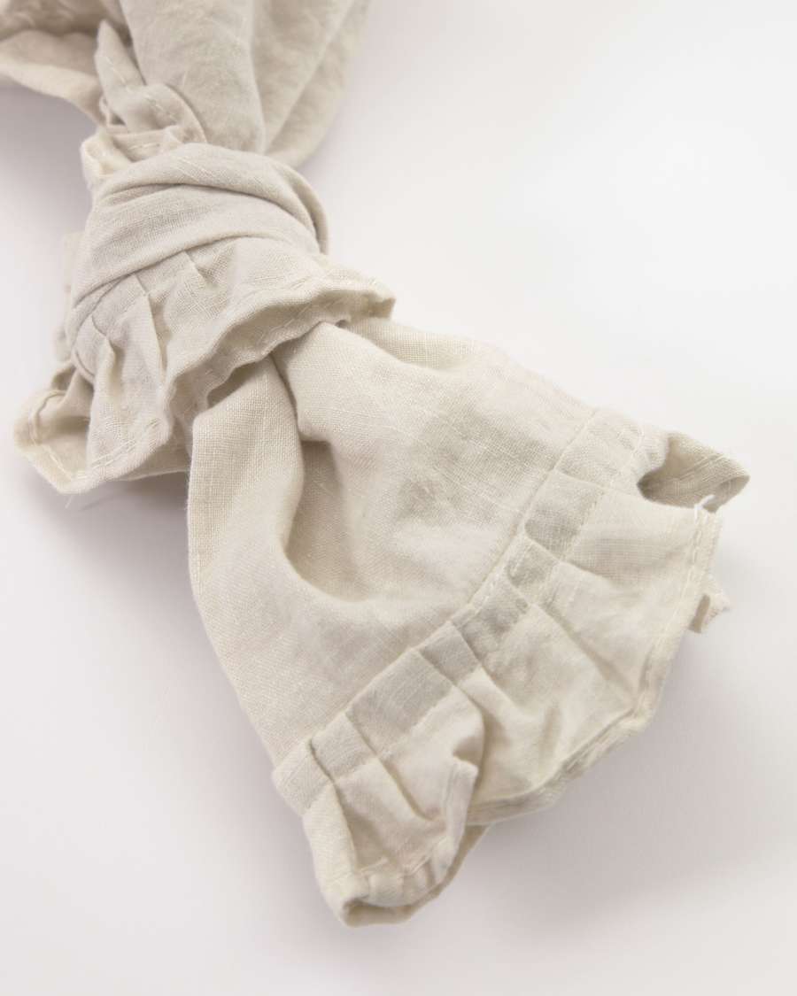 Juniana set of two cotton and linen napkins in grey