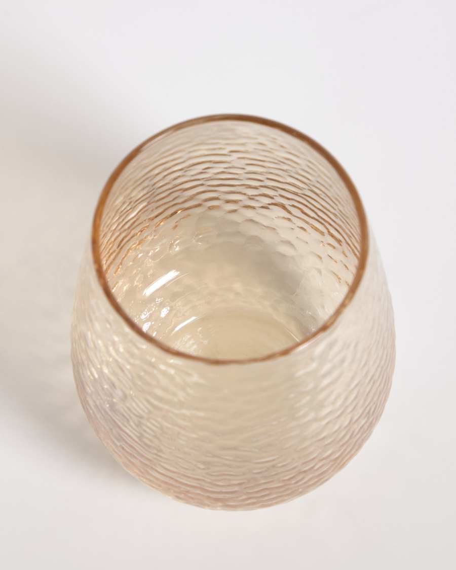 Saran light orange glass