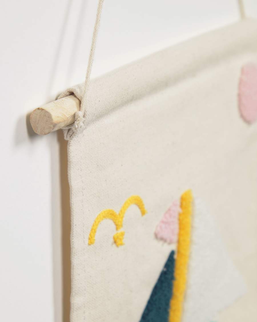 Ταπισερί Delmare με ιστιοφόρο, βαμβάκι, πολύχρωμο, 25 x 25 εκ