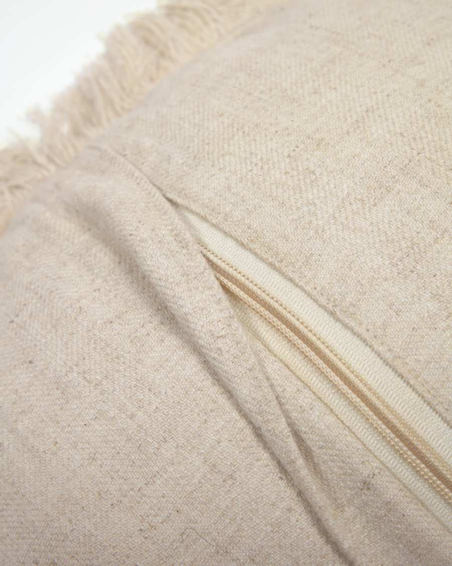 Στρογγυλό κάλυμμα μαξιλαριού Araceli, φυσικό λινό, Ø 45 εκ