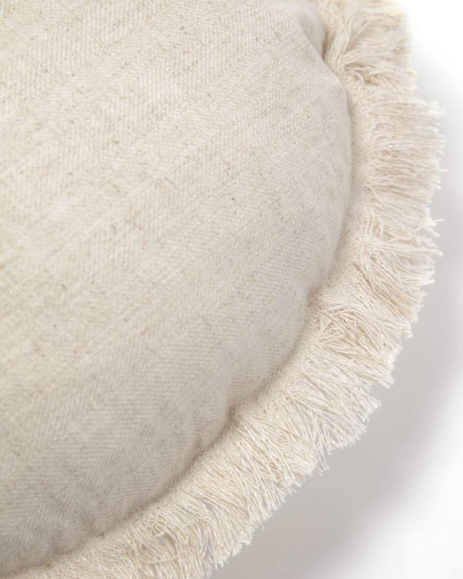 Στρογγυλό κάλυμμα μαξιλαριού Araceli, φυσικό λινό, Ø 45 εκ