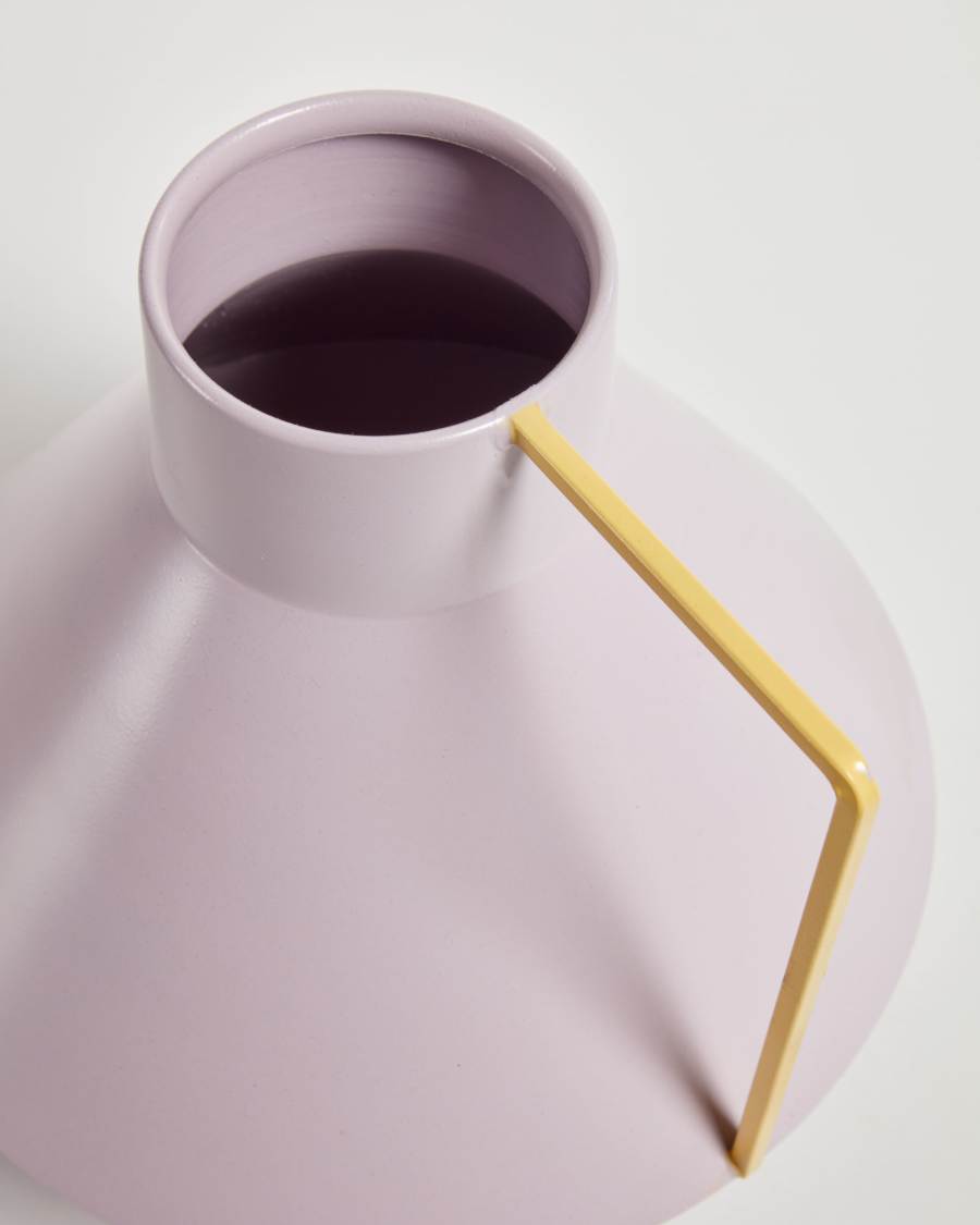 Vase Xira en métal mauve 22 cm