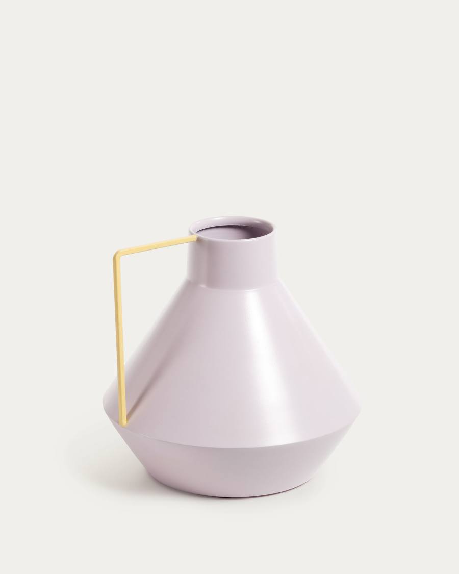 Vase Xira en métal mauve 22 cm