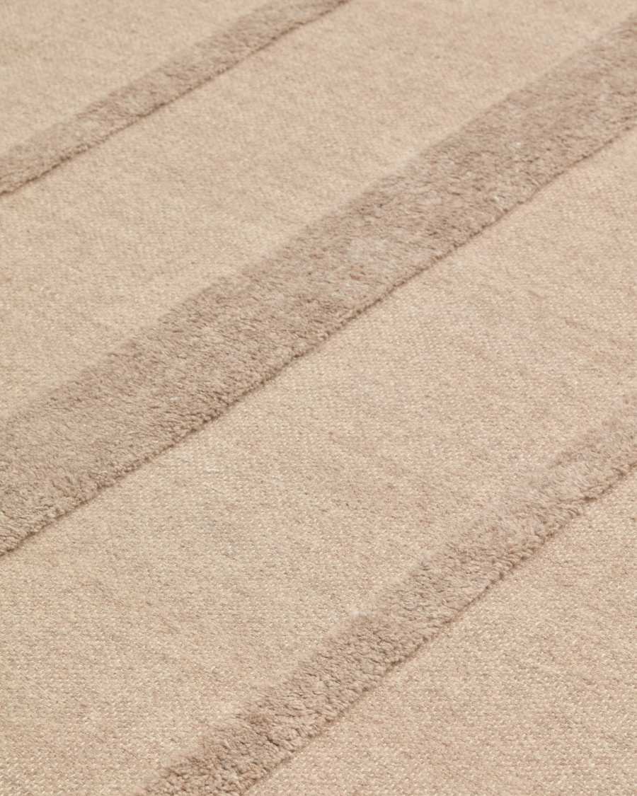 Carinae wool and cotton rug in brown, 160 x 230 cm