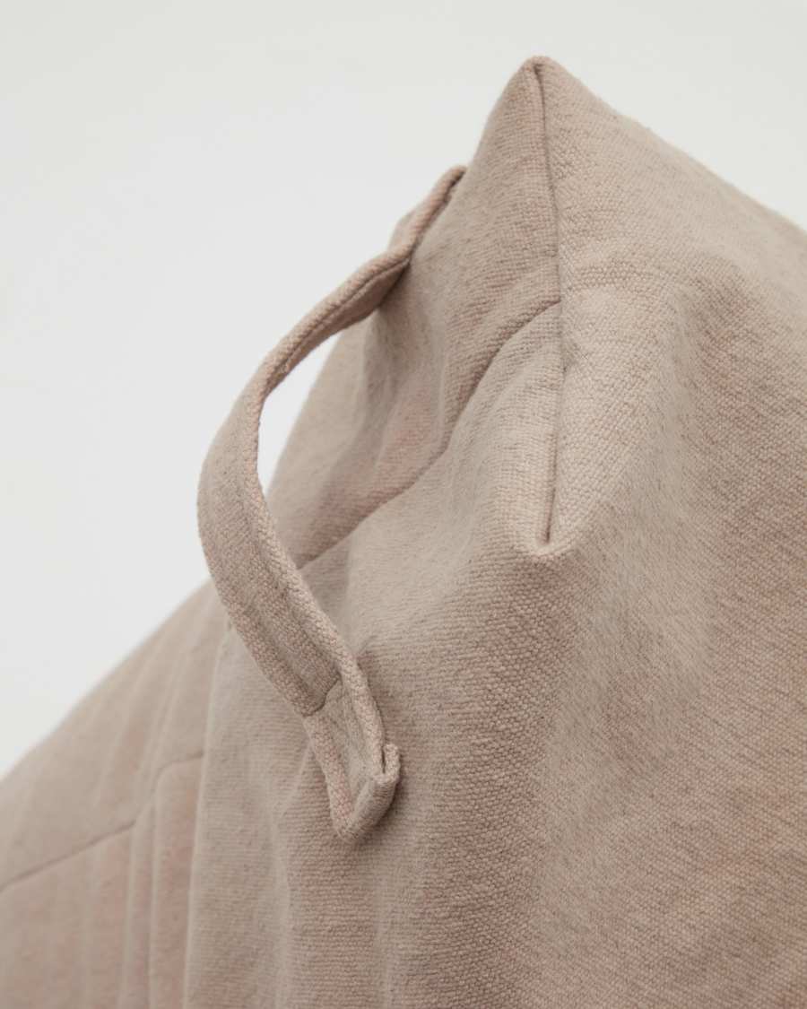 Calu 100% cotton pouf in beige