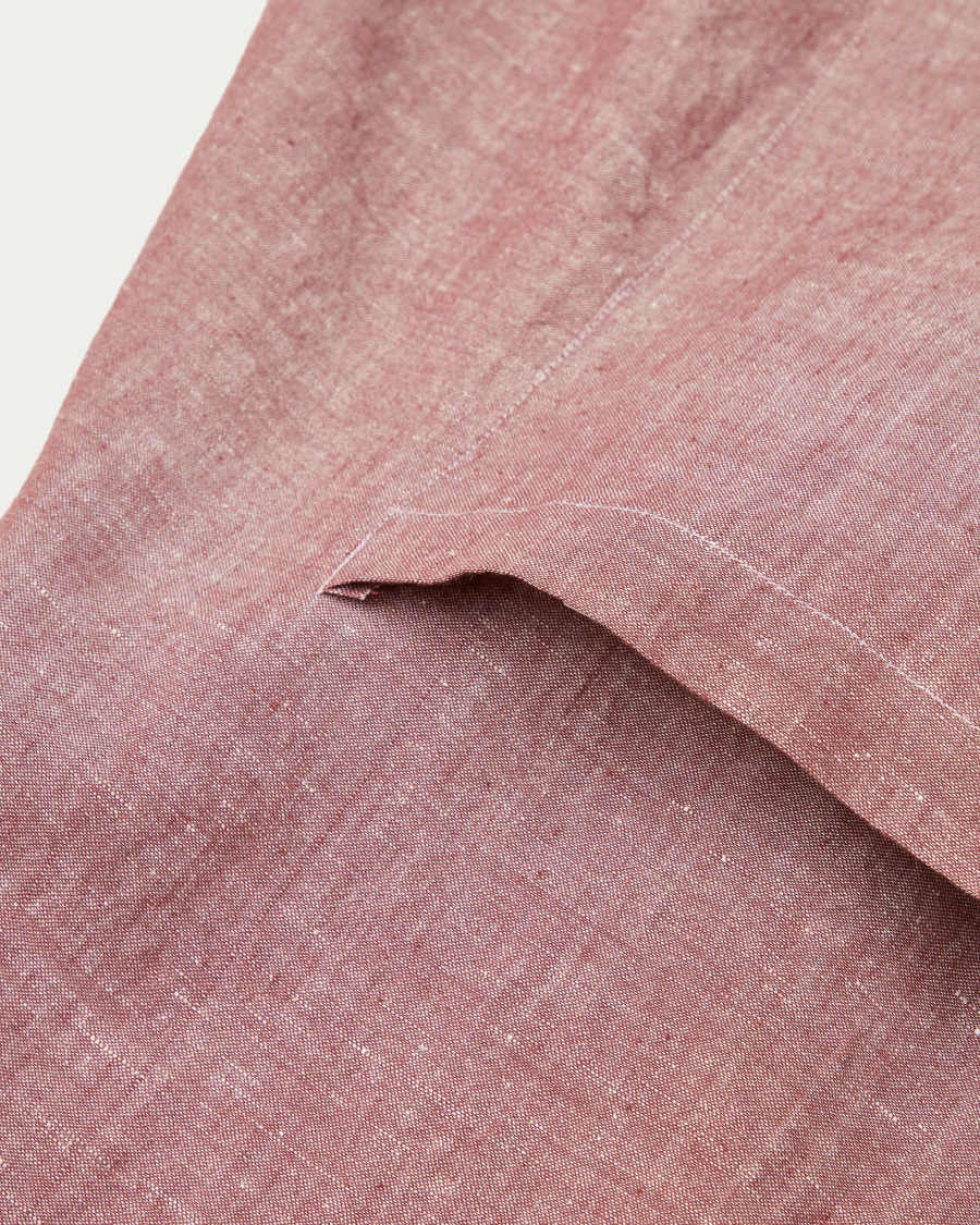 Mirna apron in maroon linen and cotton