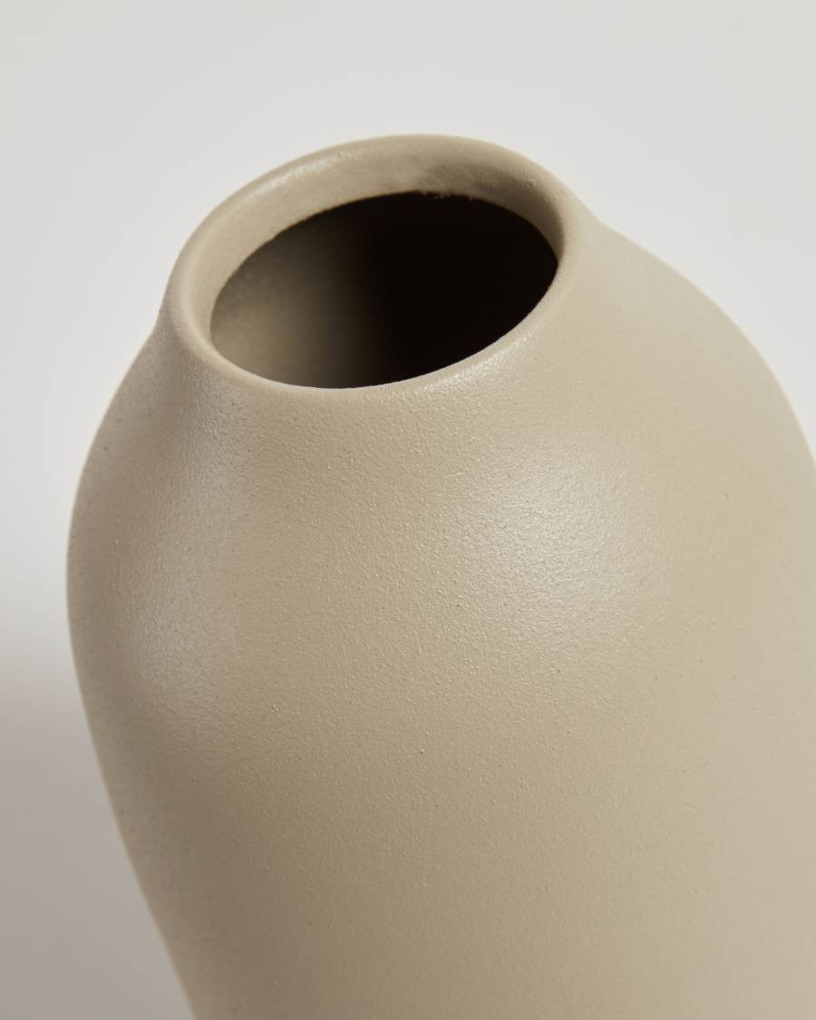 Thiara set of 3 metal vases in brown and beige, 16 cm 20 cm 25 cm