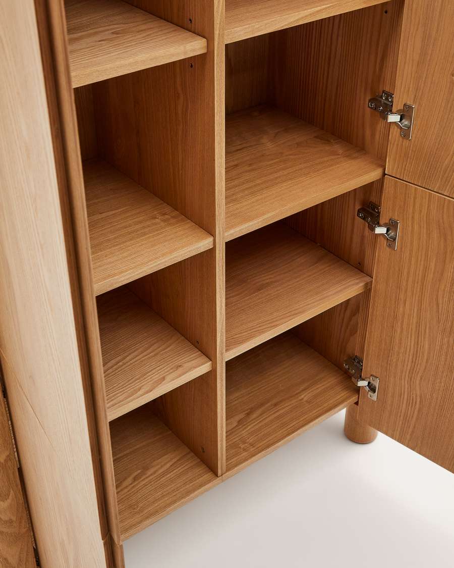 Salaya tall sideboard in  ash plywood FSC Mix Credit, 100 x 134 cm