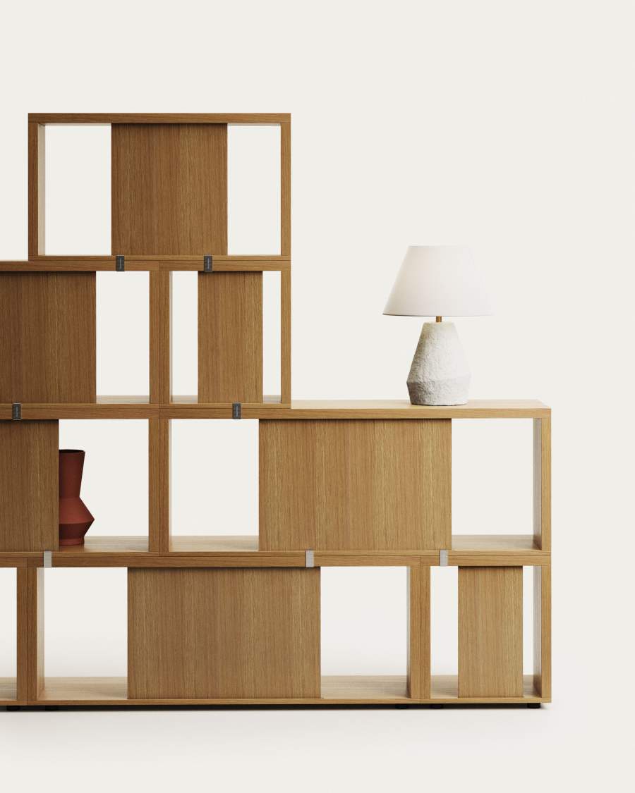 Litto small shelf module in oak veneer, 34 x 38 cm