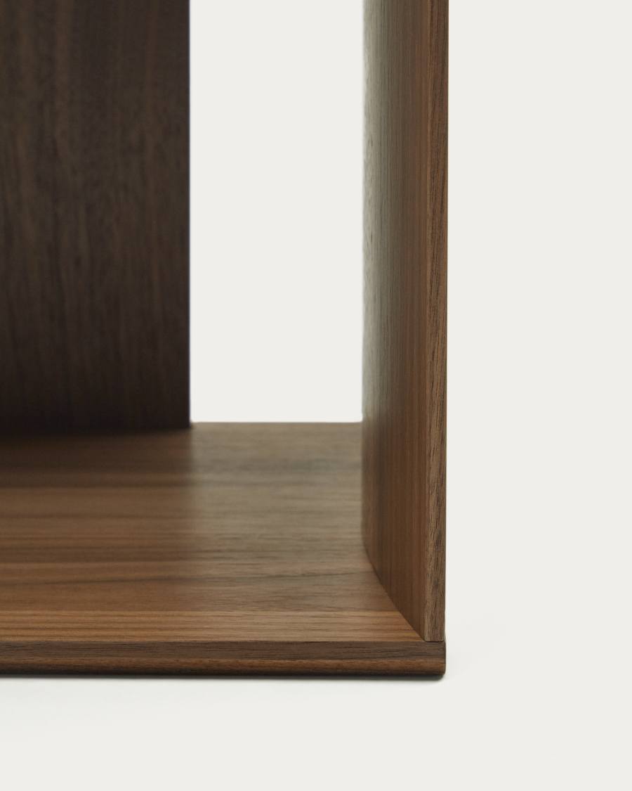 Litto small shelf module in walnut veneer, 34 x 38 cm