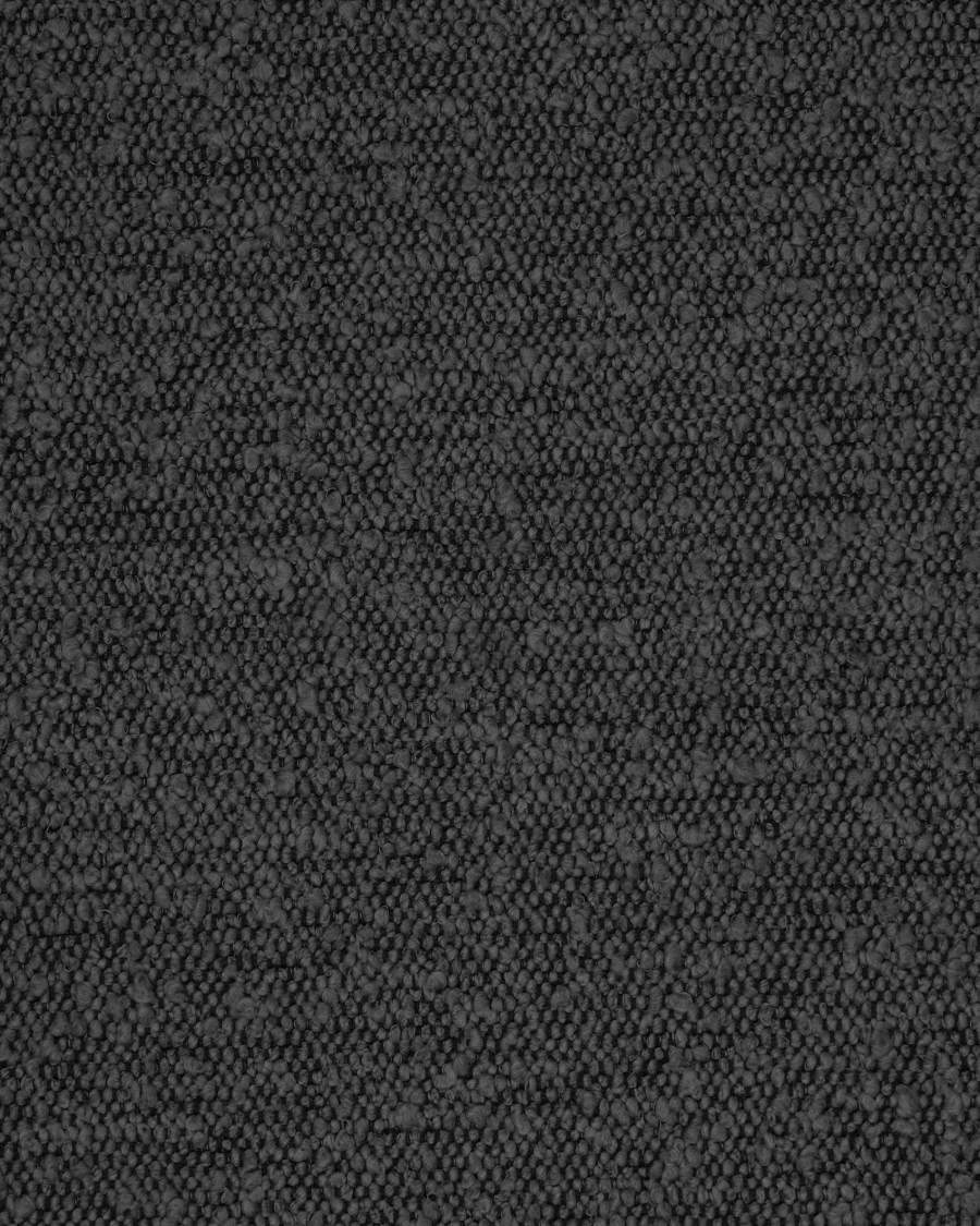 Ascot black fleece fabric sample, 10 x 15 cm