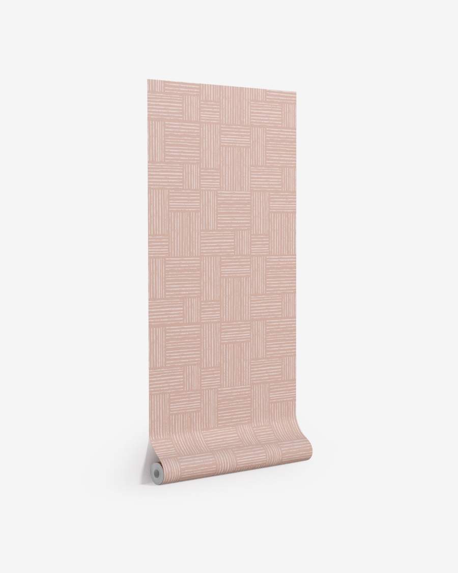 Trudy wallpaper with brown weave pattern, 10 x 0,53 m FSC MIX Credit