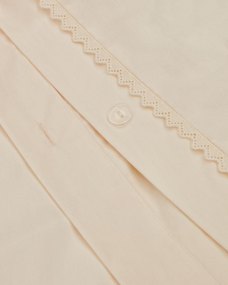 Ciurana 100% cotton duvet cover with natural lace, for 135/140 cm beds
