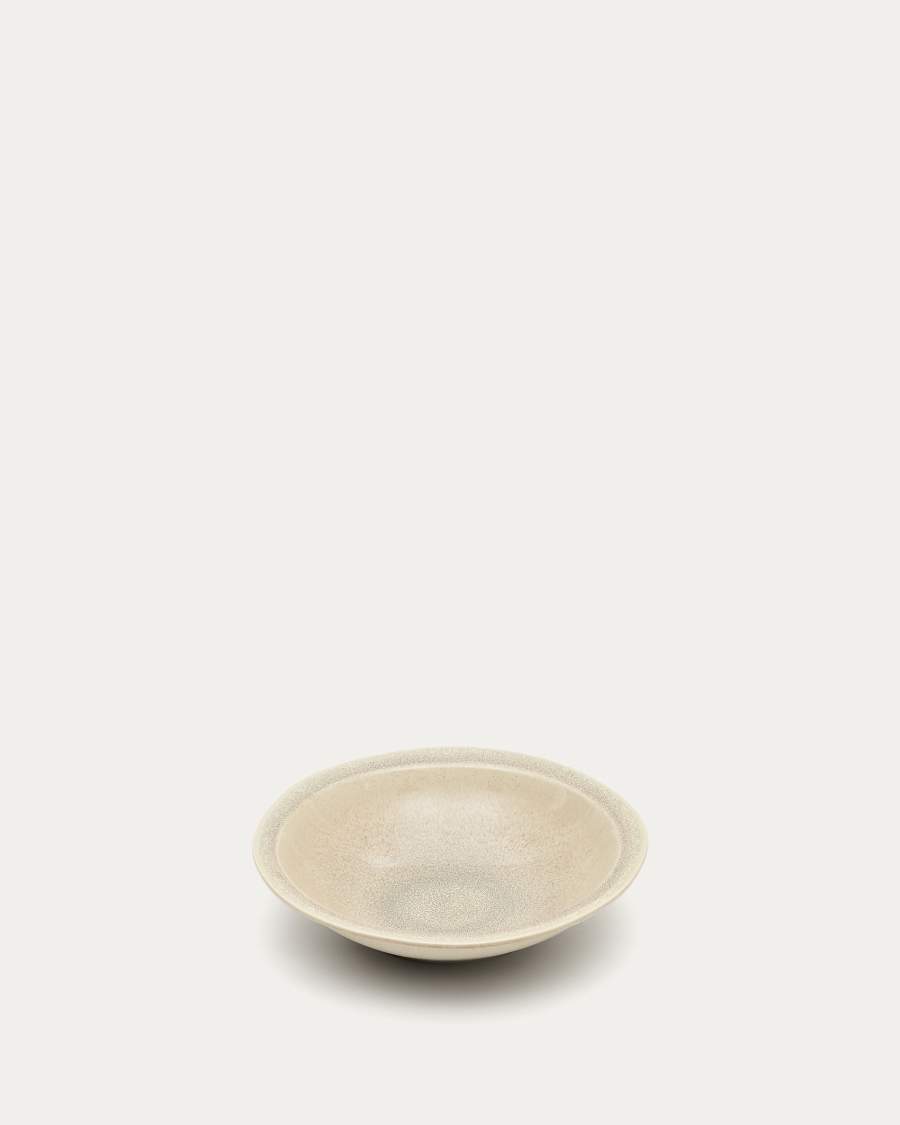 Lauriana beige ceramic deep dish