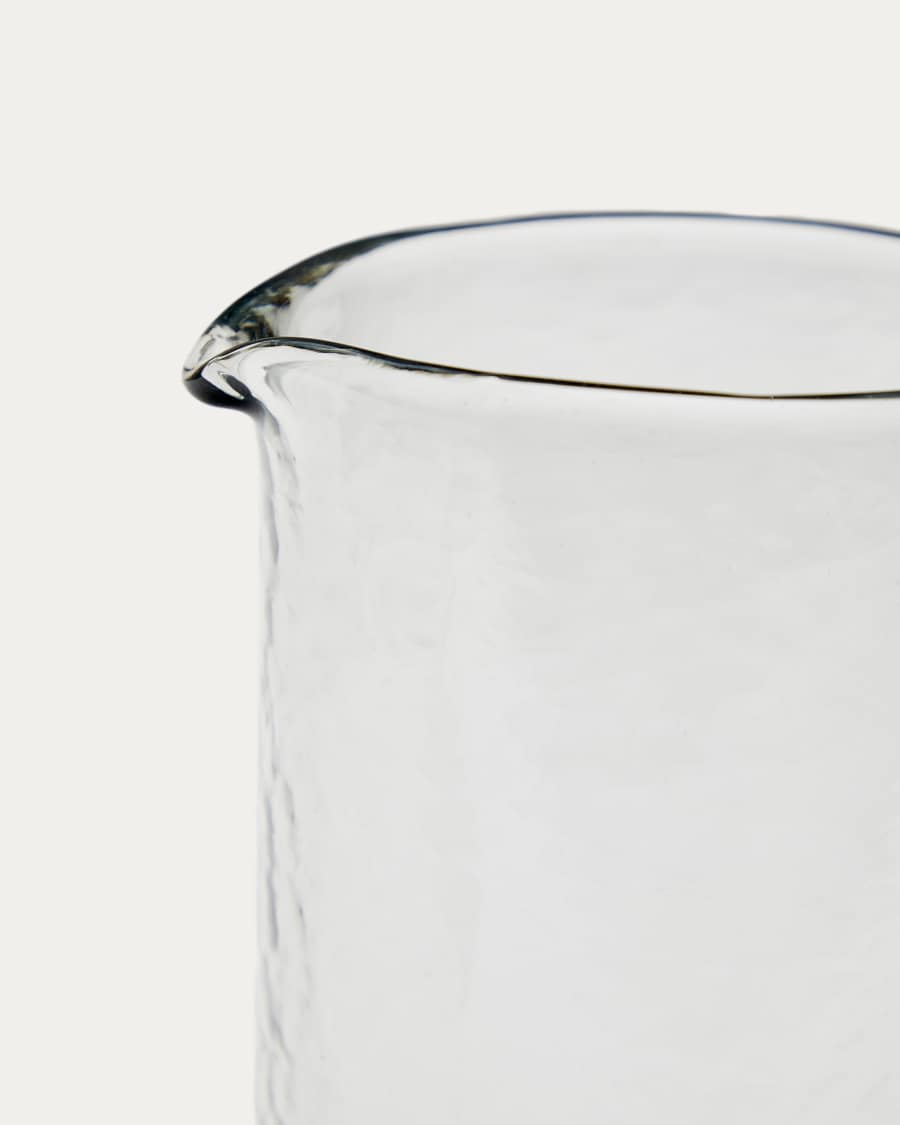 Silitia Krug aus Rattan und transparentem Recyclingglas