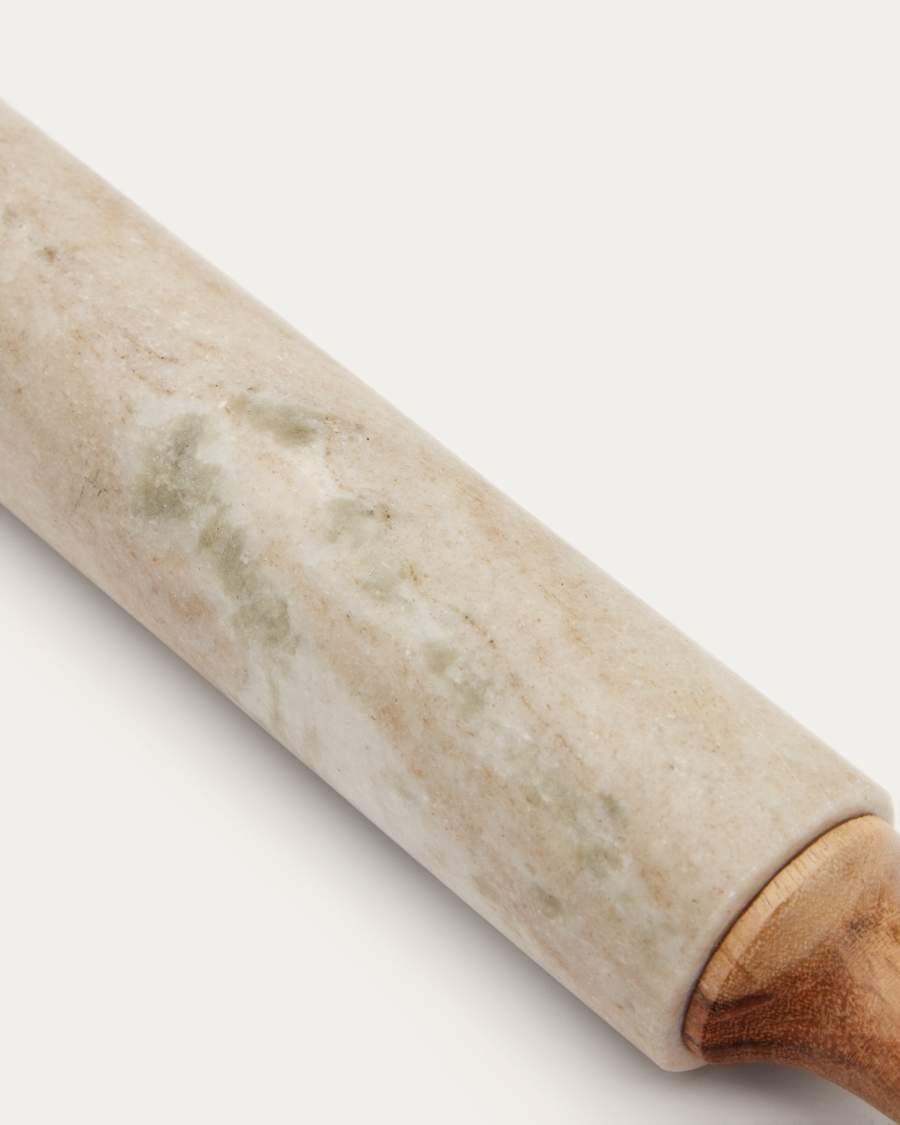 Marichie beige marble rolling pin