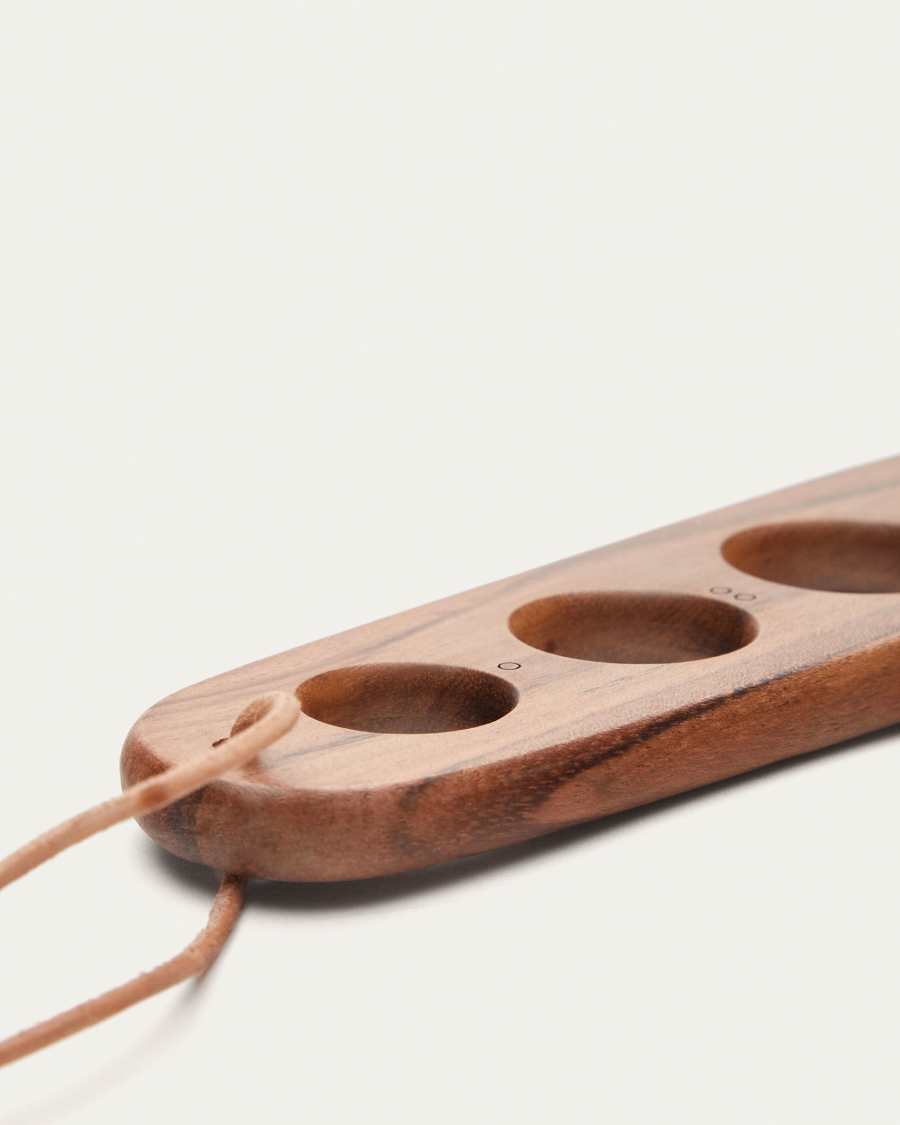 Delci acacia wood pasta measurer