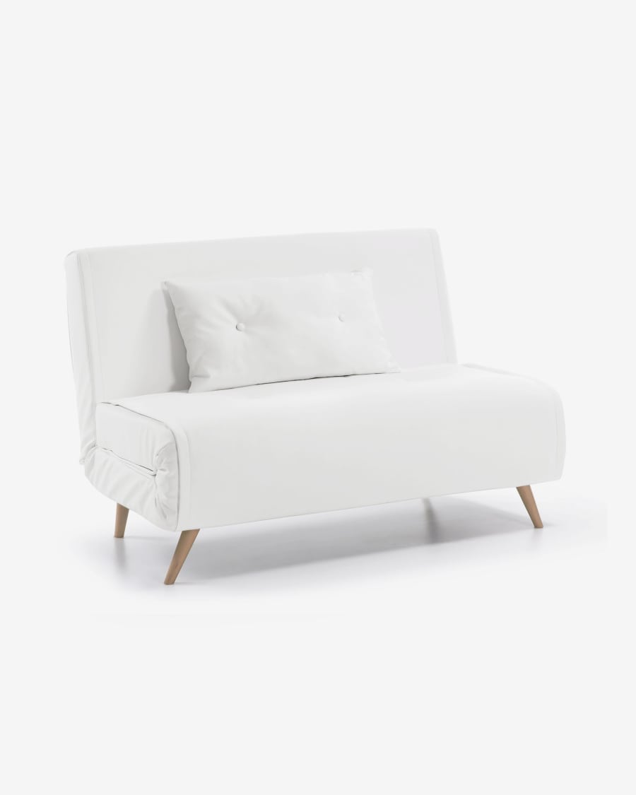 Tupana 2-Sitzer Bettsofa Kunstleder weiß 100 cm