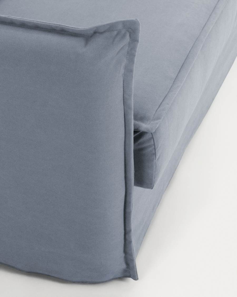 Samsa 2-Sitzer Bettsofa Polyurethan blau 140 cm