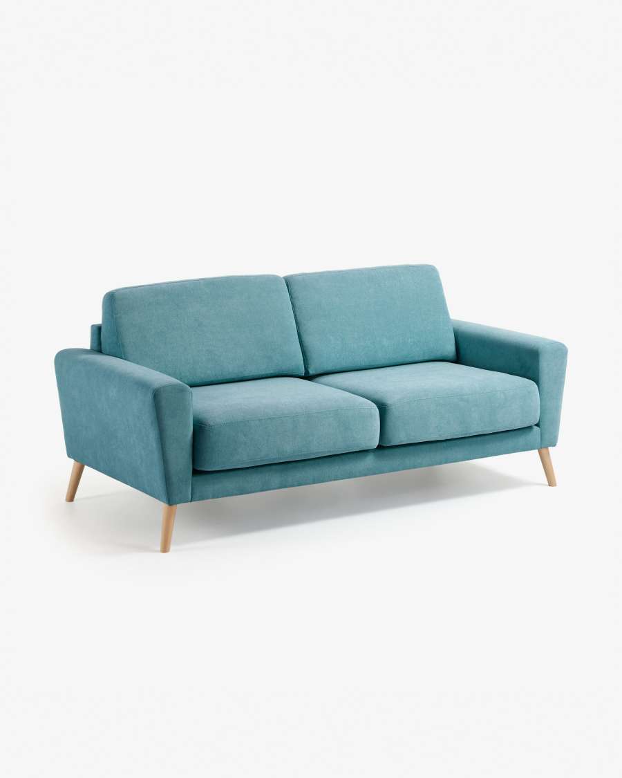 Narnia 3 seater sofa in turquoise, 192 cm