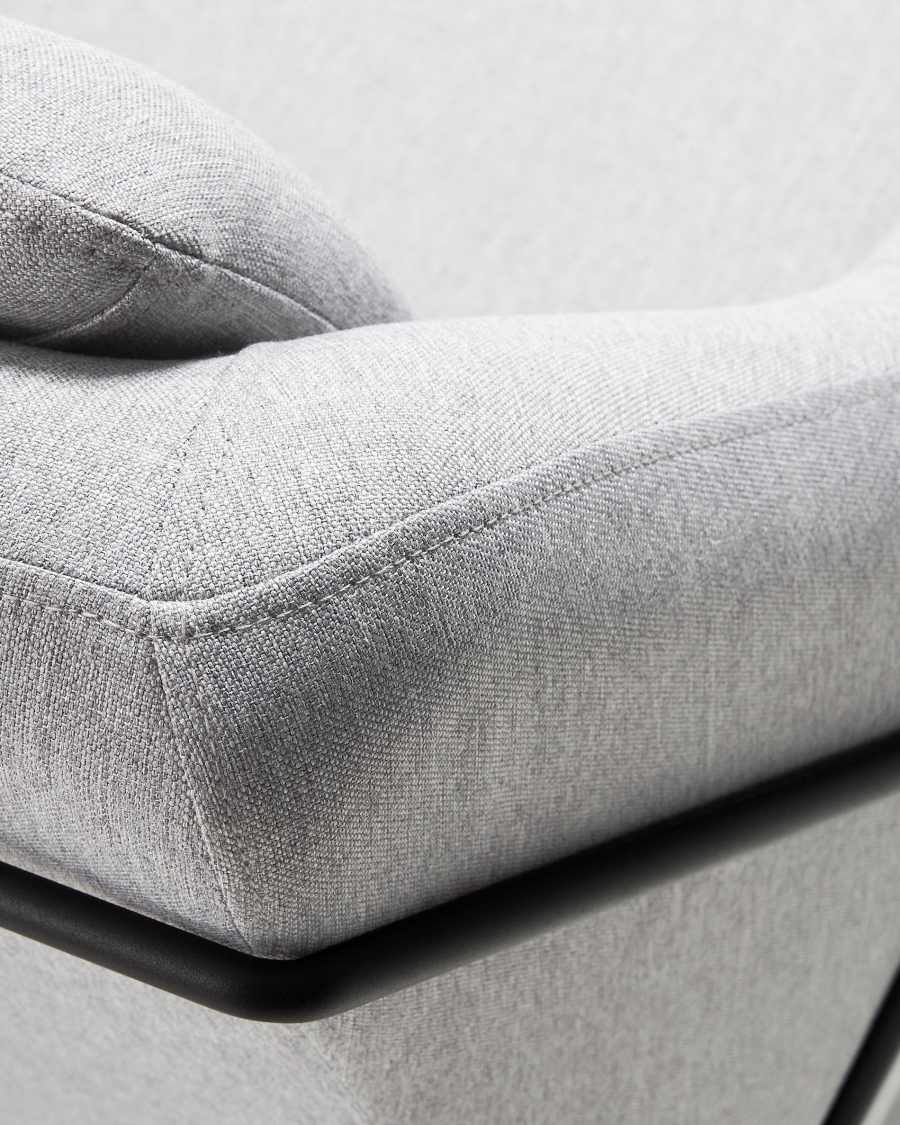 2θ καναπές Brida, γκρι ανοιχτό, 128εκ