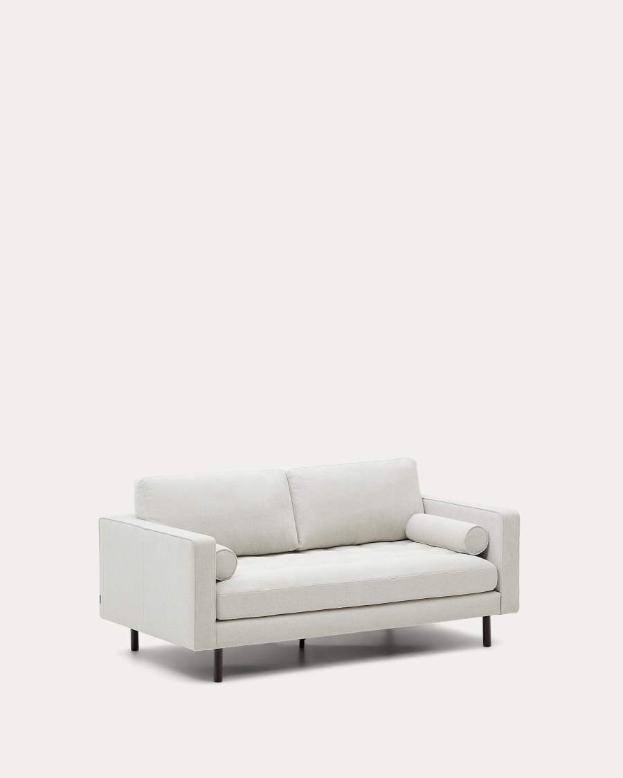 Debra 2-seater sofa in pearl chenille and legs with wenge finish, 182 cm FSC Mix Credit