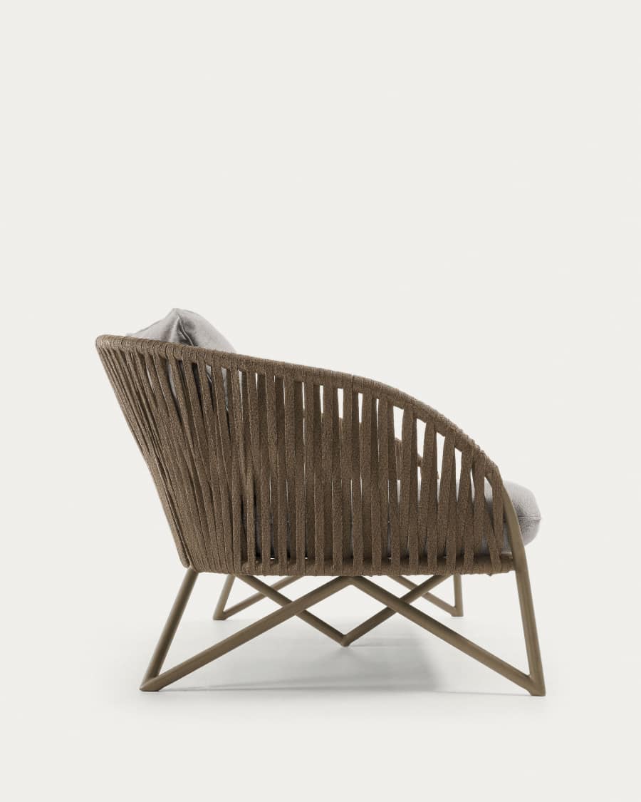 3 seater Branzie sofa in brown cord, 180 cm