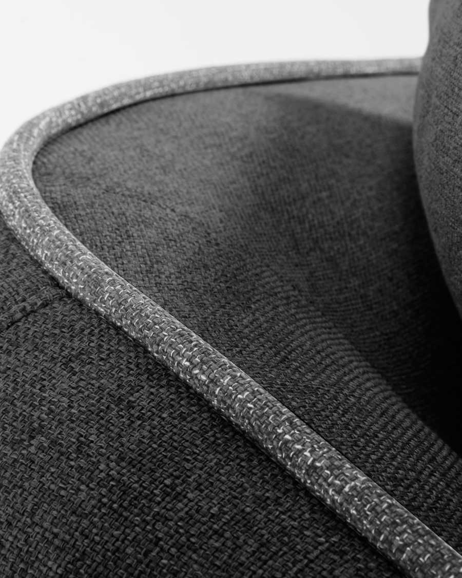 Dark grey 2-seater Safira sofa 180 cm