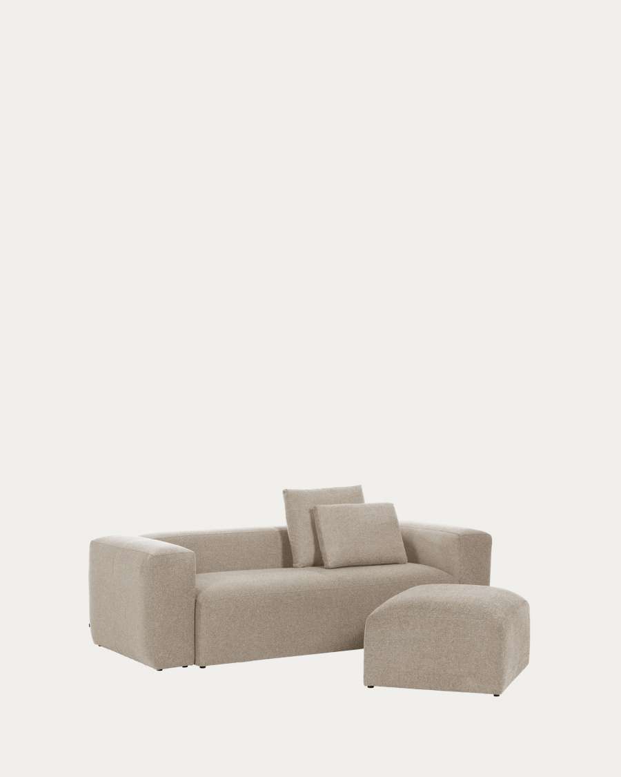 Blok 2-seater beige chenille sofa 210cm FSC Mix Credit