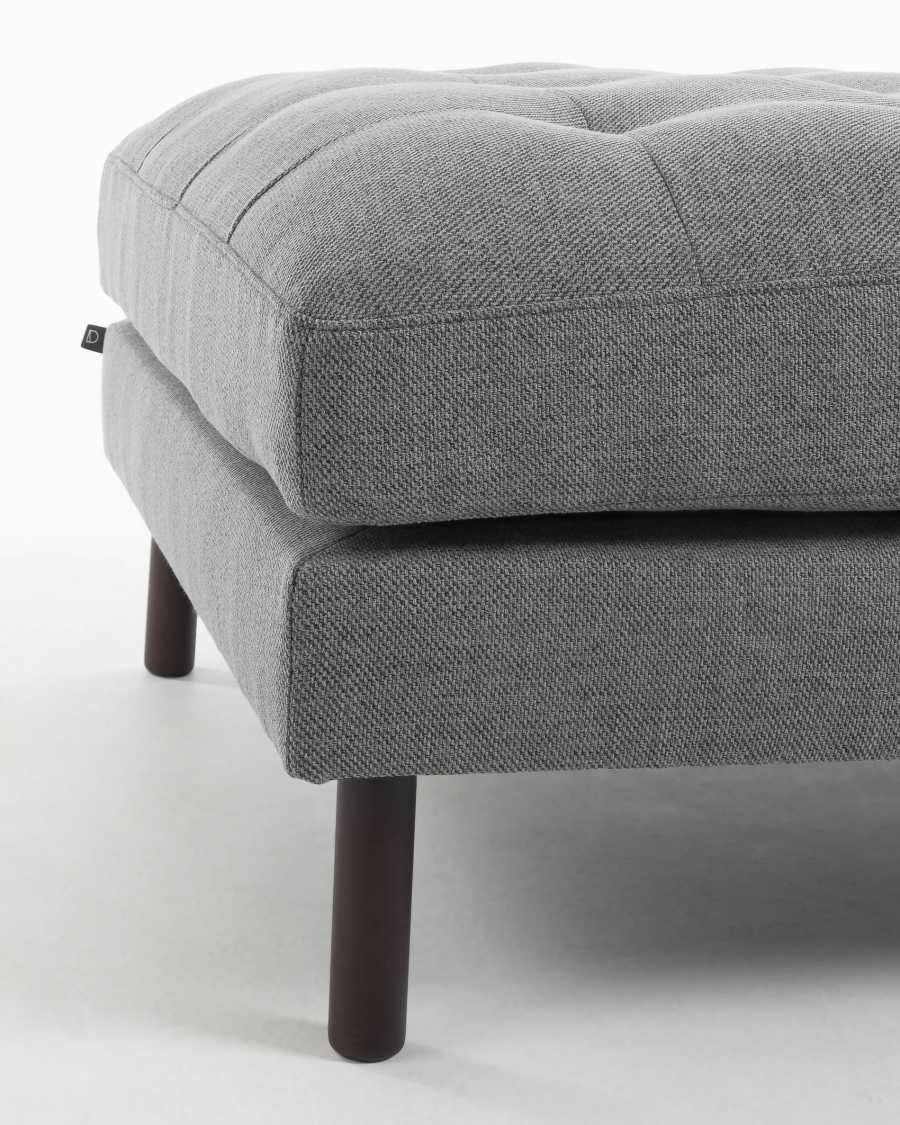Dark grey Debra footstool 80 x 80 cm