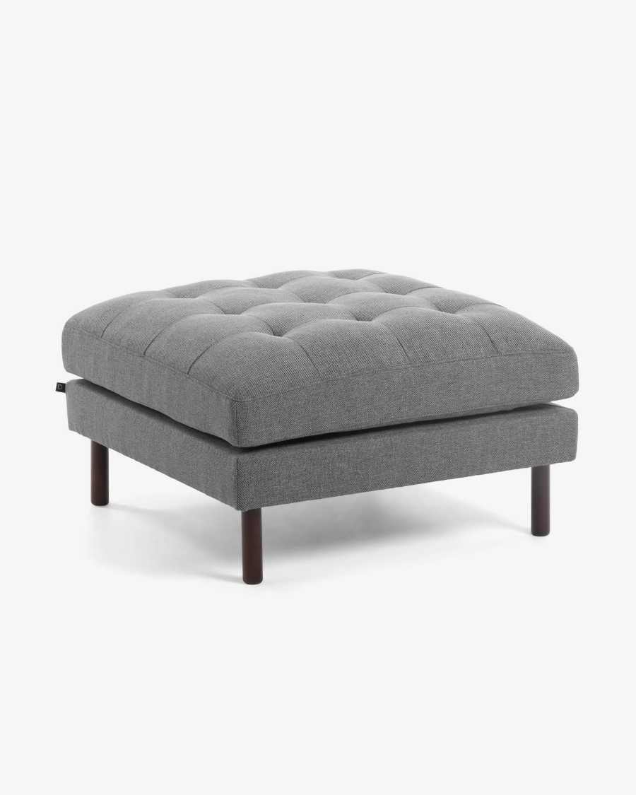 Dark grey Debra footstool 80 x 80 cm