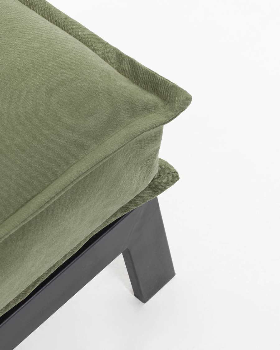 Divano letto Eveline 195 cm verde struttura metallo