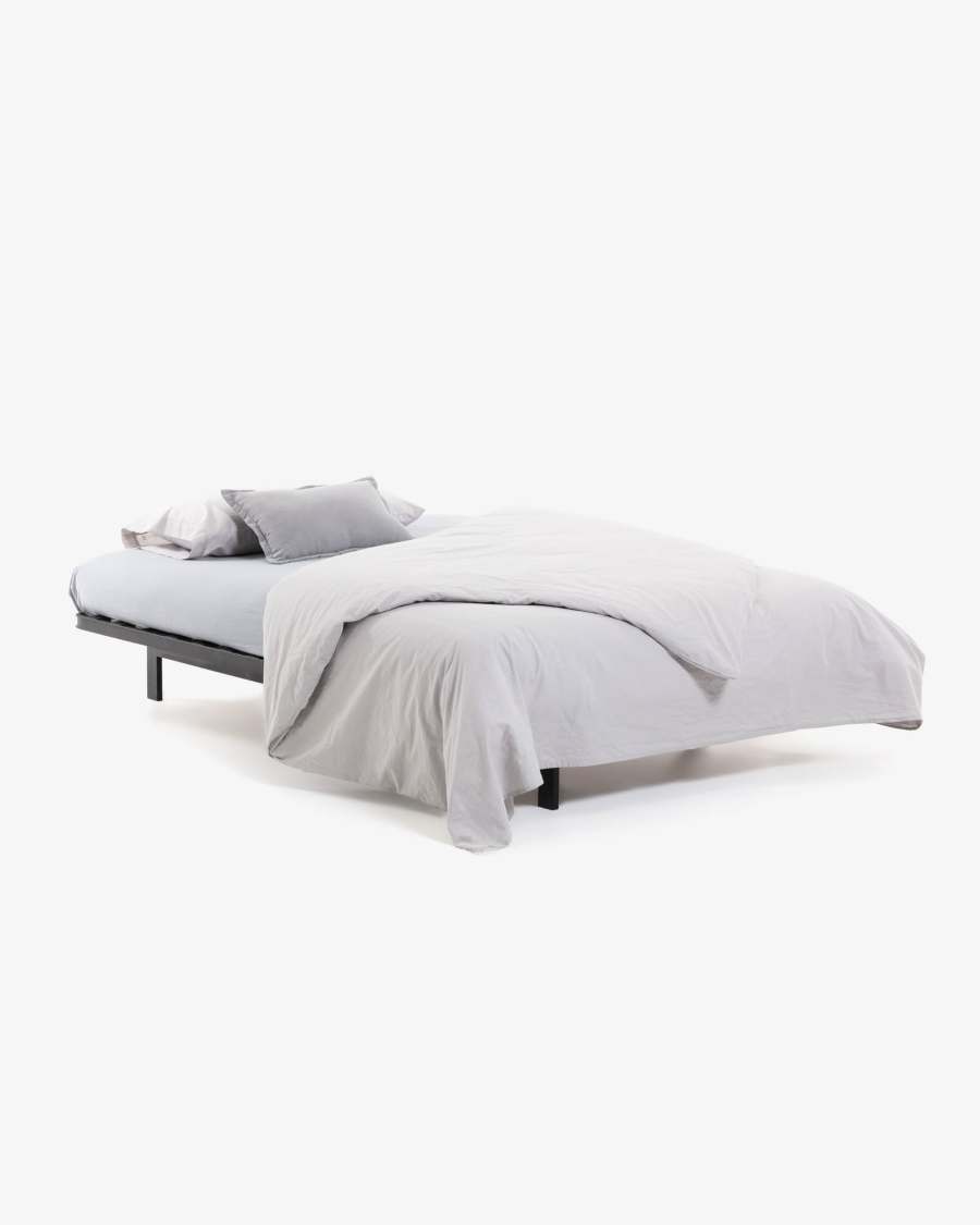 Divano letto Eveline 195 cm verde struttura metallo
