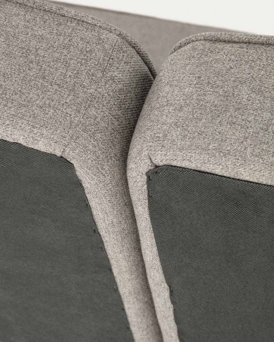 3θ καναπές-κρεβάτι Nelki με ανάκλινδρο, γκρι, 266εκ