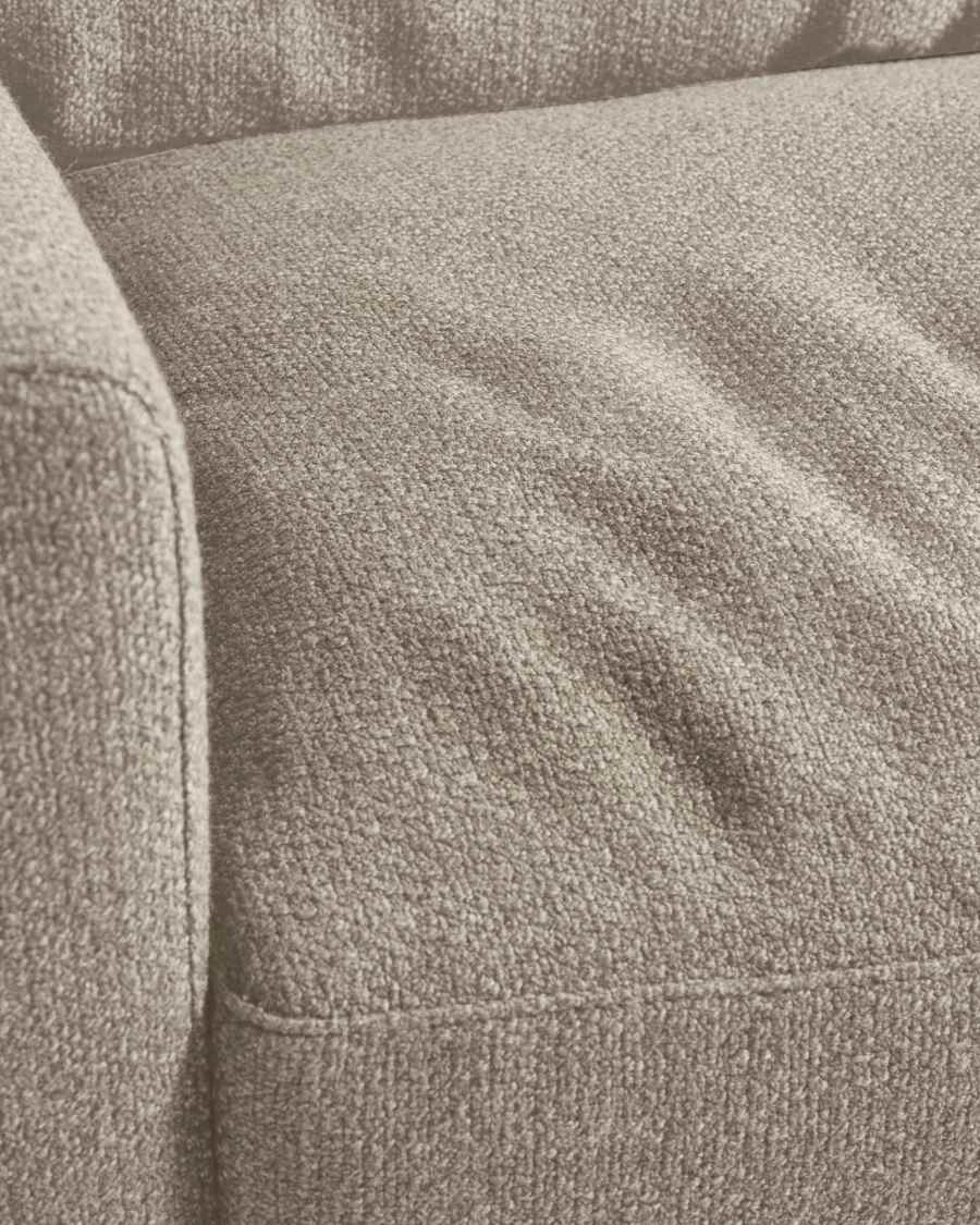 Noa 3 seater sofa in beige with dark finish legs, 230 cm