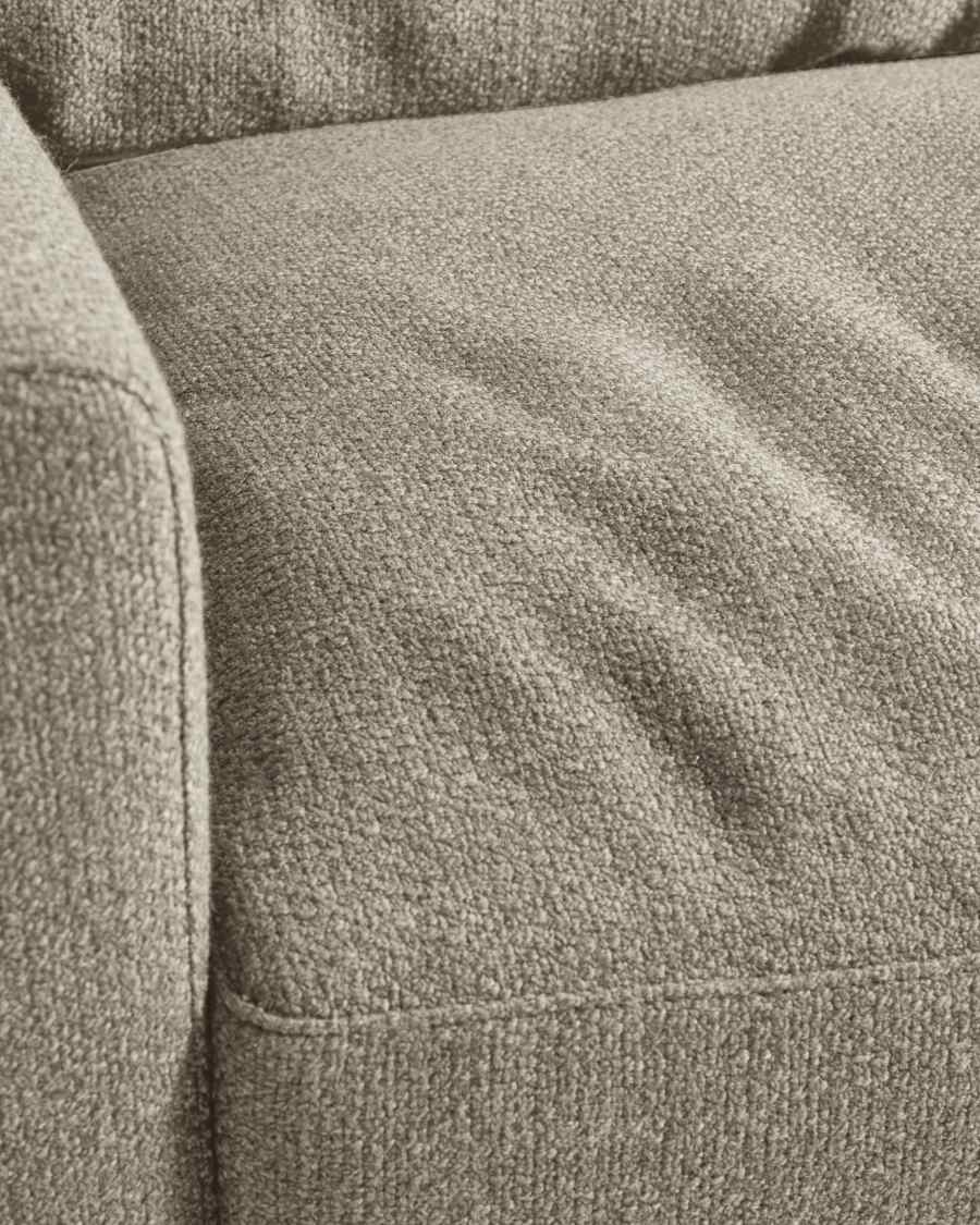 Noa 3 seater sofa in beige with dark finish legs, 230 cm