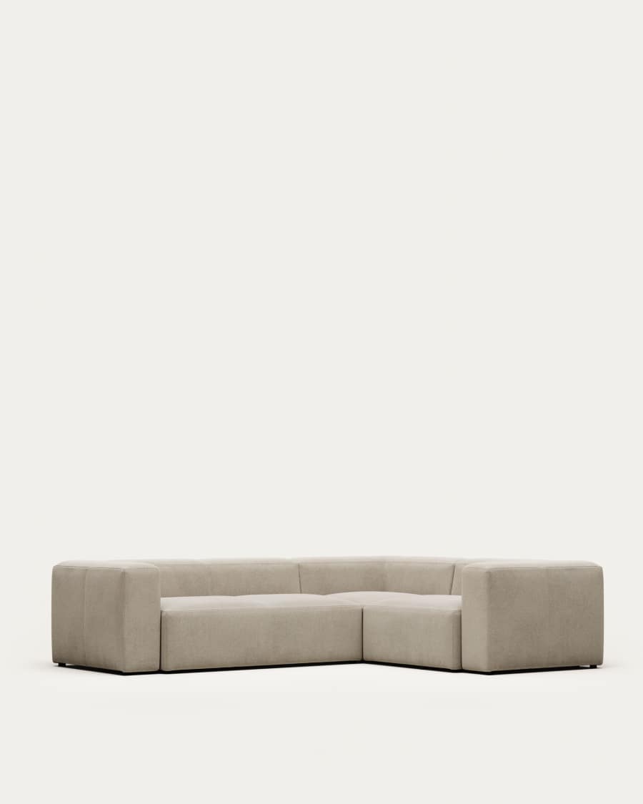 Blok 3 seater corner sofa in beige, 290 x 230 cm / 230 cm 290 cm FR