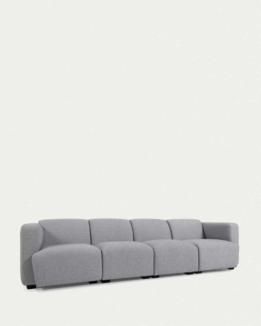 Legara 4 seater sofa in light grey, 284 cm
